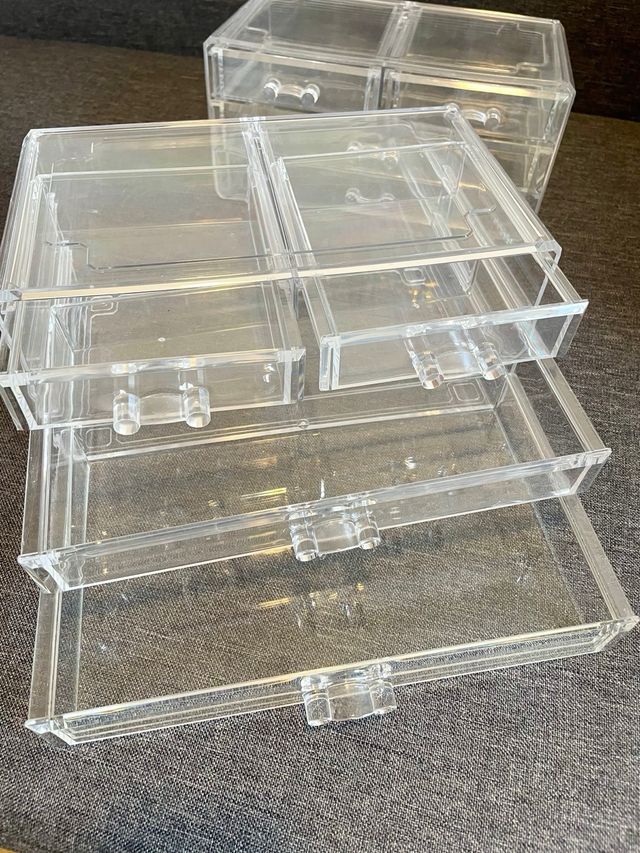 2 Organizadores de acrílico transparentes