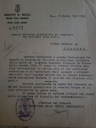 Documenti 2ª Guerra Mondiale