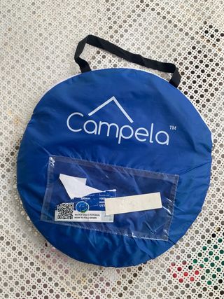 Tienda de campaña para bebé azul y verde