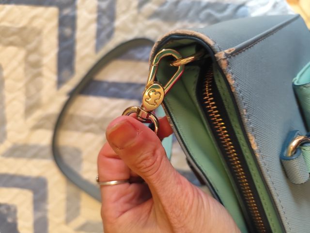 Bolso Tous Gris azul y Verde Original