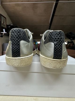 Zapatillas Gucci Ace Plata Originales