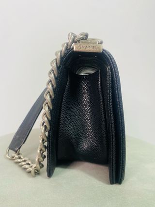 Bolso Chanel Boy Negro Cuero