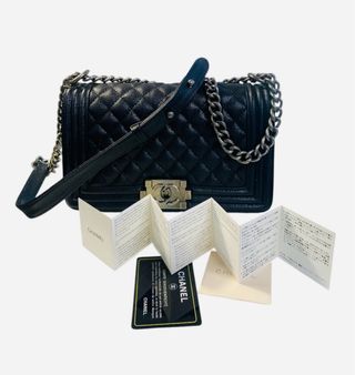 Bolso Chanel Boy Negro Cuero