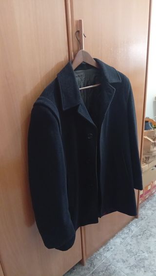 Abrigo caballero cashmere azul marino 