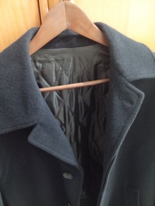 Abrigo caballero cashmere azul marino 