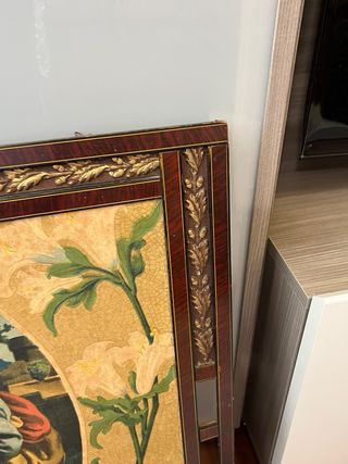 Grande quadro tela con cornice in legno 87x63