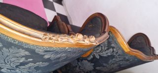 2 
Sillon Estilo Francés Tela y Madera