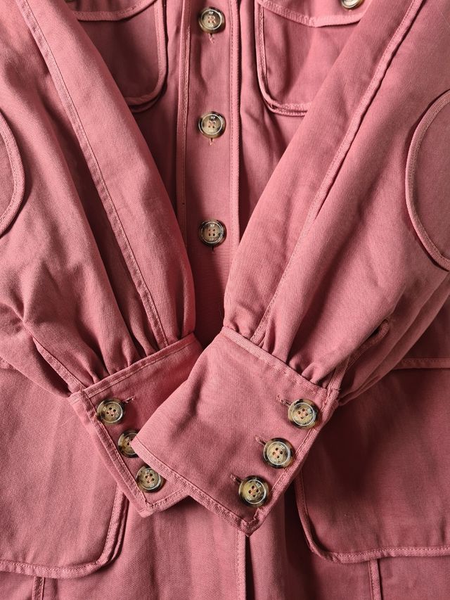 Abrigo parka convertible Highly Preppy rosa