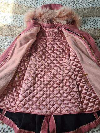 Abrigo parka convertible Highly Preppy rosa