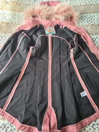 Abrigo parka convertible Highly Preppy rosa
