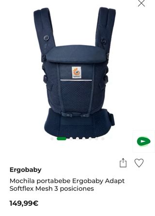 Mochila Portabebés Ergobaby Adapt Mesh