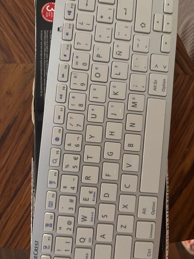 Teclado Bluetooth Silver Crest Blanco