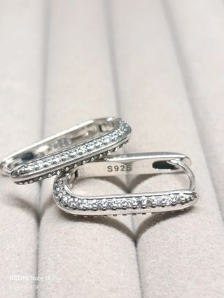 Pendientes Ovalados S925 Pavé DOS COLORES 244P