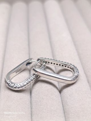 Pendientes Ovalados S925 Pavé DOS COLORES 244P