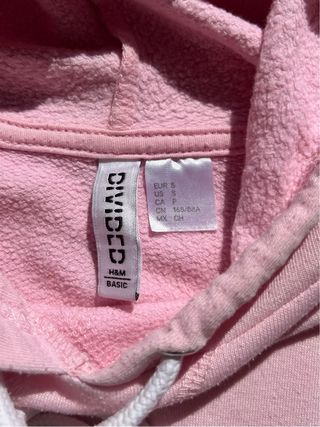 Felpa crop H&M rosa taglia S