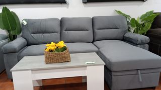 Sofá Chaise Longue Cama Arcón Negro