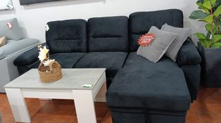 Sofá Chaise Longue Cama Arcón Negro