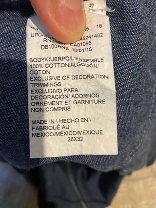 Mono vaquero Dickies Talla 36/32 Americana 
