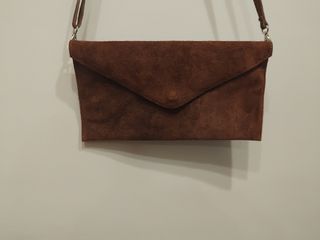 Bolso de piel marrón hecho en Italia