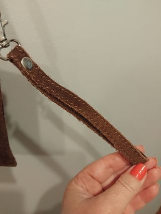 Bolso de piel marrón hecho en Italia