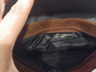 Bolso de piel marrón hecho en Italia