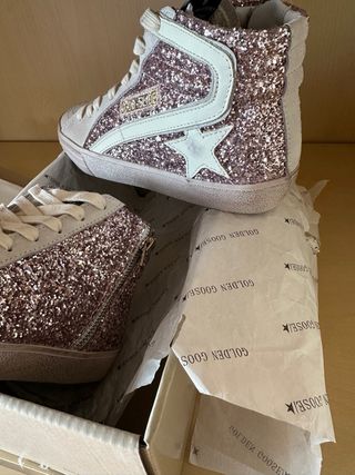 Golden Goose Slide Sneakers Rosa Beige