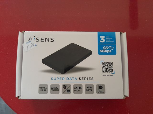 Carcasa Disco Duro Externo Aisens 2.5 USB 3.0