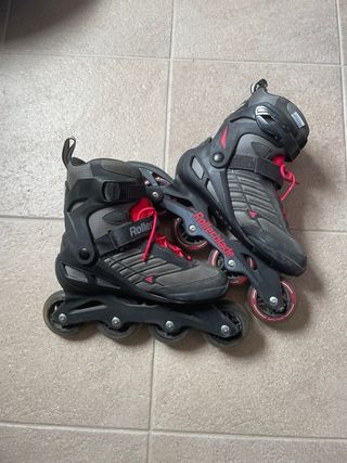 Patines Rollerblade Negros y Rojos