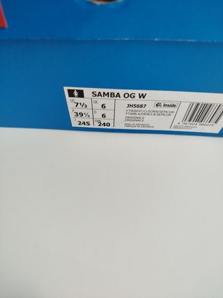 Zapatillas Adidas Samba Mujer Talla 39 Nuevas