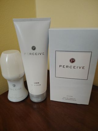 Avon Perceive Set: Body Lotion y Perfume,roll-on