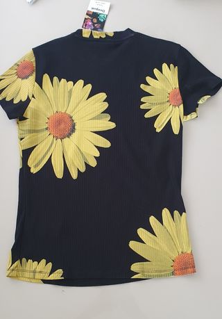 Camiseta Desigual flores amarillas talla L