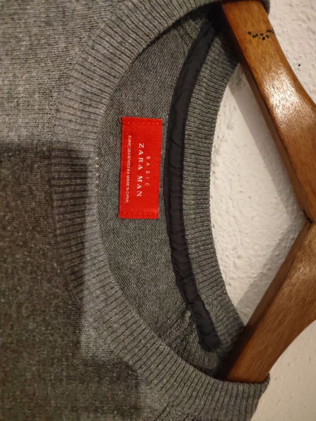 Jersey Zara Man Gris Talla M