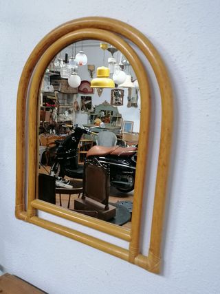 Espejo bambú vintage