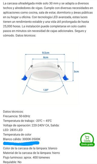 10 faretti LED da incasso ultrasottili da 30 mm
