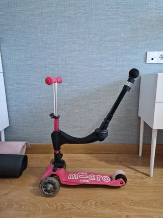 Patinete Micro Mini Rosa con Asiento