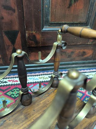 Botellero antiguo madera y metal