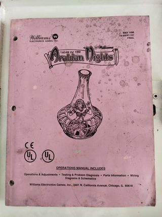Manual Pinball Tales of The Arabian Nights William