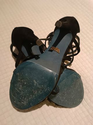 Sandalias tacón Zara Talla 37