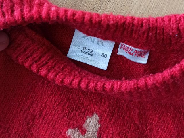 Jersey navideño Zara 9-12 meses