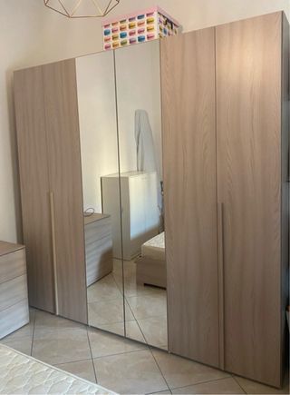 Armadio 6 ante legno e vetro