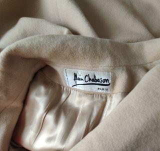 Abrigo de lana y cachemir  Beige Talla L/XL