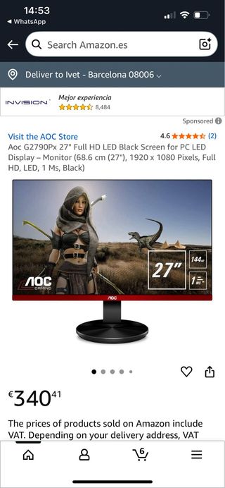 Monitor AOC Negro/Rojo