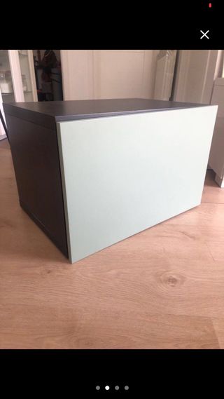 Mueble auxiliar verde menta y negro