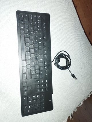 Teclado HP con Lector de Tarjetas Negro