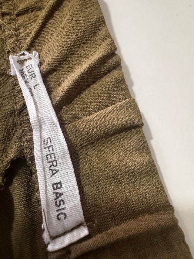 Conjunto blusa y pantalón verde oliva