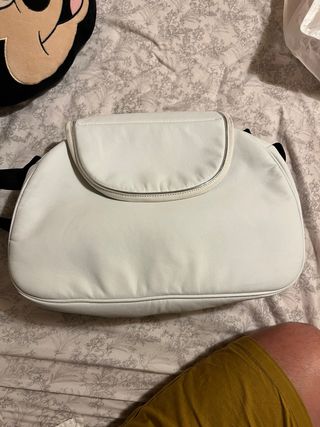 Bolso piel blanco para carro de bebé