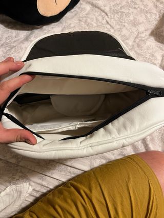 Bolso piel blanco para carro de bebé