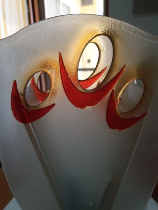 Vaso Murano Vetro Rosso Trasparente