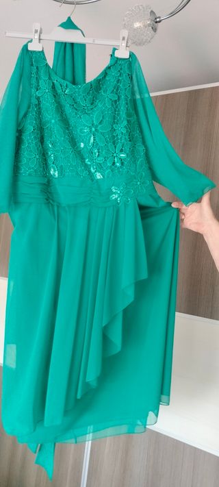 Vestido de fiesta verde