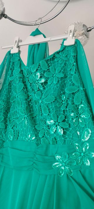 Vestido de fiesta verde